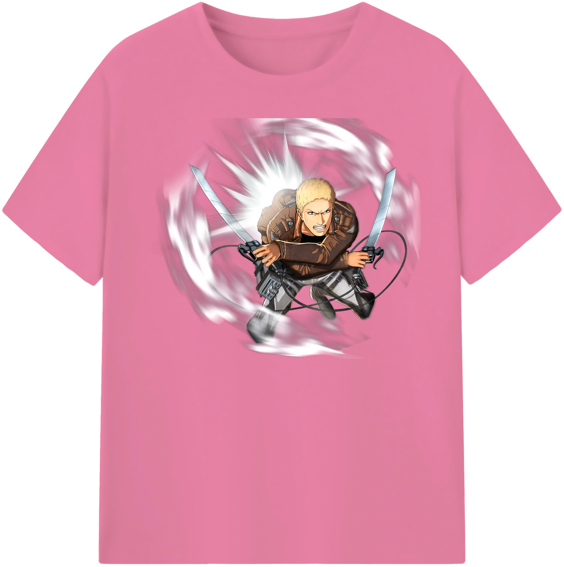 （画像用） 進撃の巨人 ライナー・ブラウン Attack on Titan Reiner Braun 綿100％半袖Tシャツ（フロントプリント）